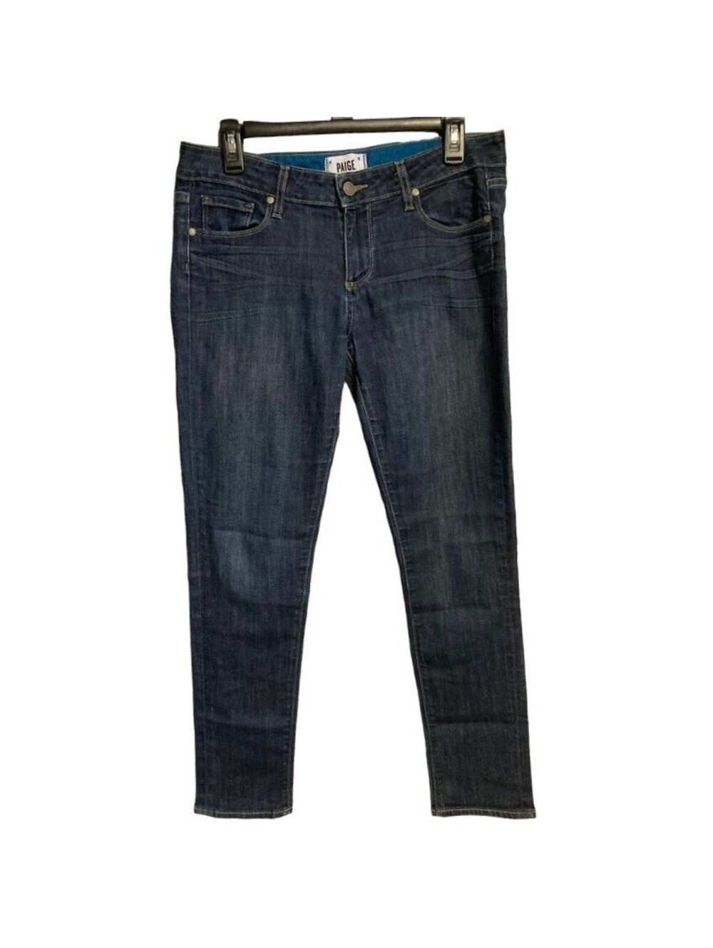 Paige Skyline Ankle Peg Jeans Dark Wash Slim Fit Size 29 Indigo Denim